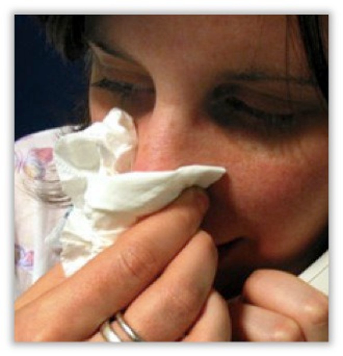 <p>congested; stuffed-up</p>