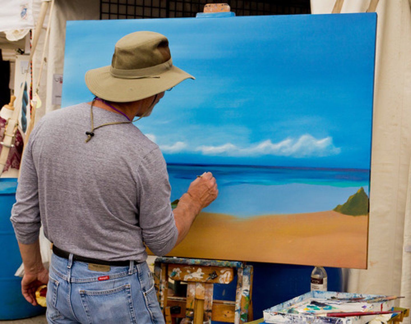 <p>Dabbler in the arts; one who engages in an amateurish, trifling way</p><p>Noun</p><p>Syn: amateur</p><p>Ant: professional</p>