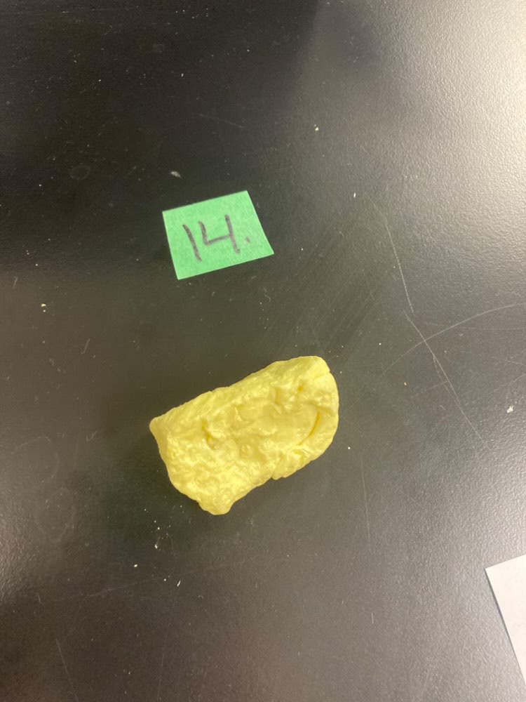 <p>This is…………. Is it a mineral? Circle Y or N Why or why not? Any one of these is a correct answer: </p>