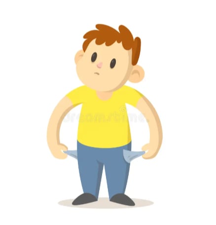 <p>broke</p><p>= fall into the red</p><p>>< rich</p>