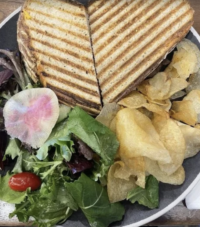<ol start="2"><li><p>Sandwiches (Served with House Chips and Organic Mixed Greens): Vegan Patty Melt $14 (Vegan)</p></li></ol><p></p>