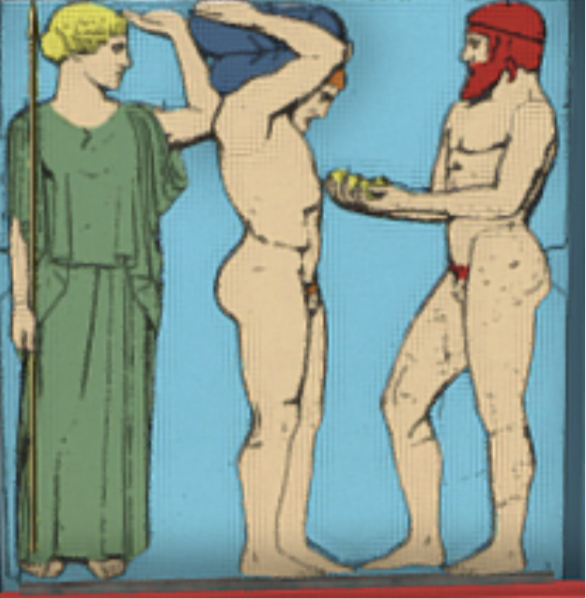 <p>What type of composition is this metope?</p>