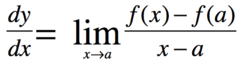 limit (as x approaches a number c)=
f(x)-f(c)/x-c x≠c