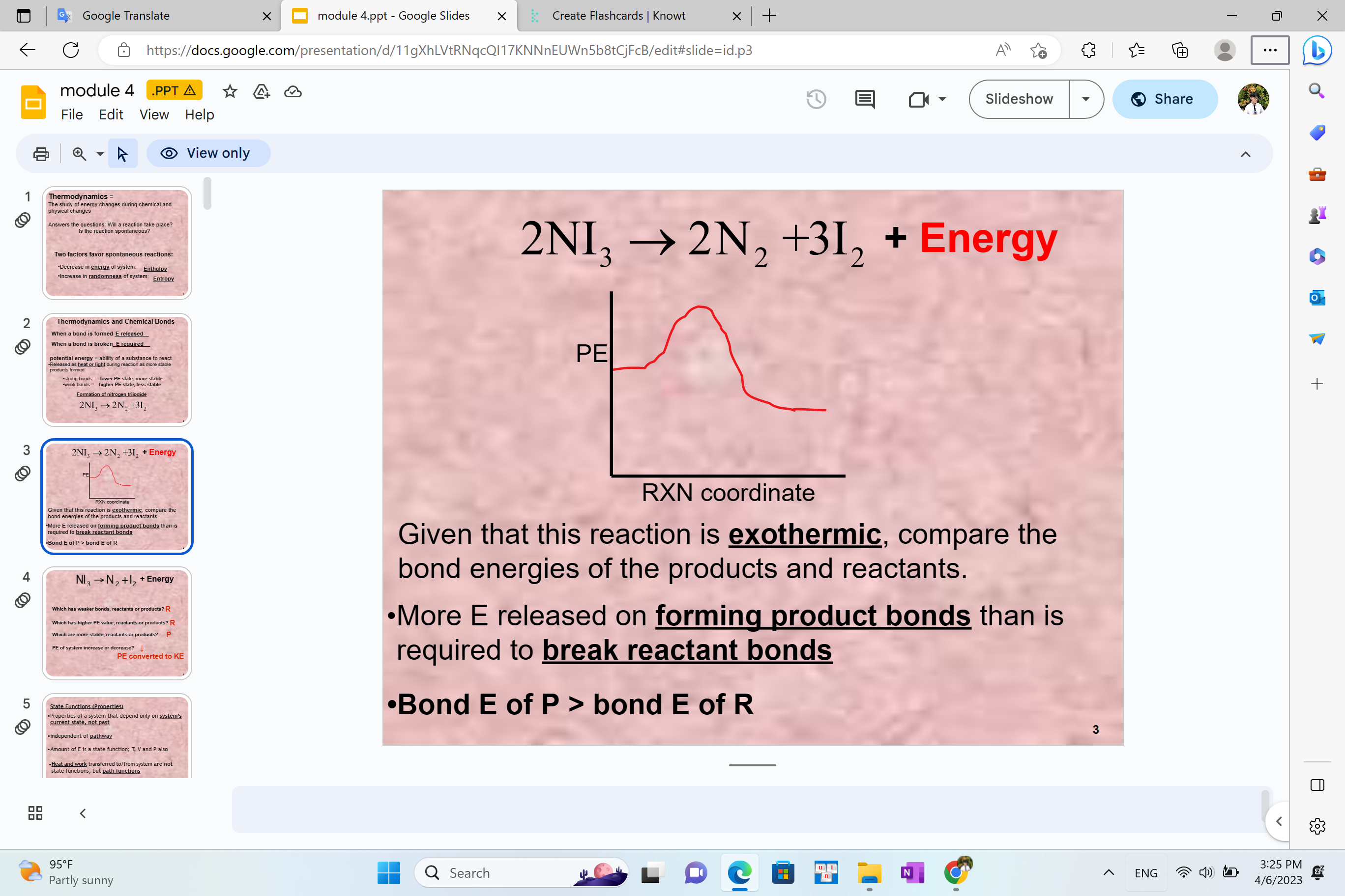 \
exothermic
