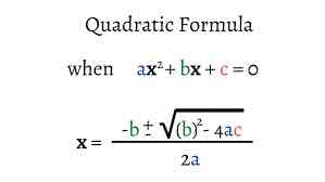 <p>Quadratic Equation</p>