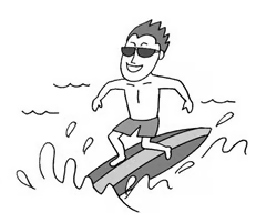 <p>surfing</p>