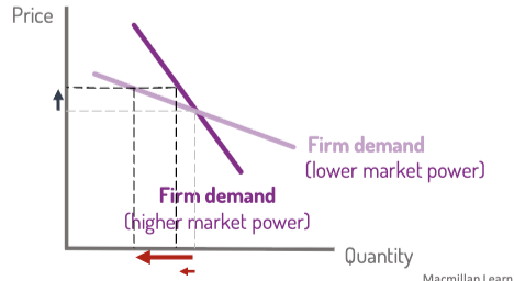 <p>A market with only a handful of<br>large sellers.<br> Products can be somewhat different or<br>somewhat similar.</p><p></p><ul><li><p># of sellers - Few</p></li><li><p>Type of product - similar or different</p></li><li><p>Market Power - some</p></li></ul><p></p><p>some market power → more inelastic</p><p>ex:</p><ul><li><p>cell phone carriers</p></li><li><p>airlines</p></li></ul><p></p>