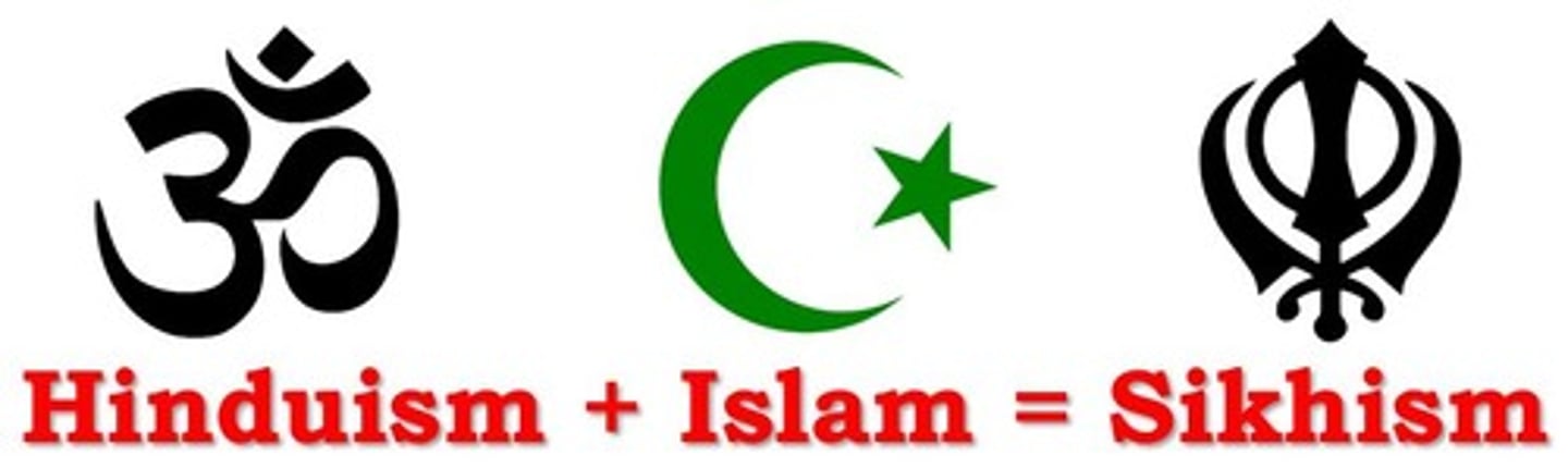 <p>mix of 2 or more religions or cultural beliefs blended together.</p>