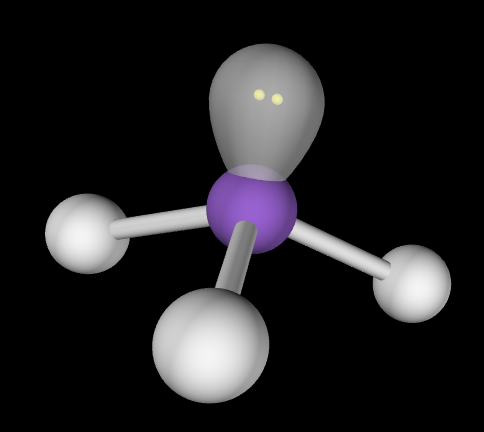 trigonal pyramidal, <109.5°