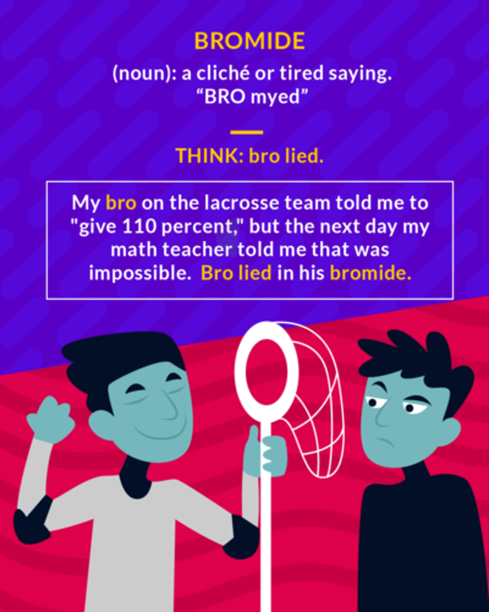 <p>a cliche or tired saying</p><p>(noun) cliche</p>
