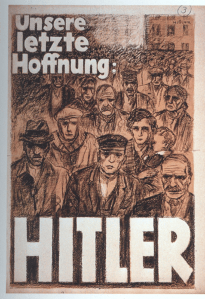 <p>________________________ led to growing Nazi influence and takeover as it portrayed Hitler as the last hope for Germany.</p>
