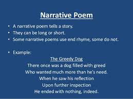 A poem that tells a story