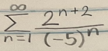 <p>Determine if the series is convergent or divergent. If the series converges, find its sum (if it’s a geometric or telescoping series)</p>