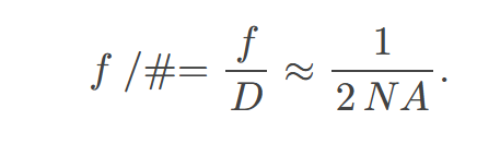 <p><span><span>describes the light gathering ability of a lens.</span></span></p>