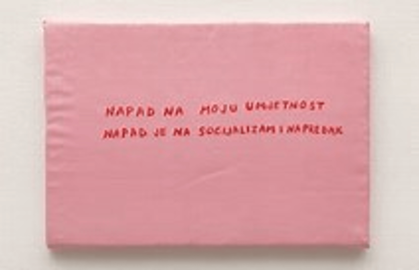 <p>Title: An Attack on My Art Is an Attack on Socialism and Progress</p><p>Time: 1970s.</p><p>Known for:</p><ul><li><p>Satirical use of socialist language</p></li><li><p>The work was a direct <strong>response to political repression</strong> and censorship, positioning the artist’s work as a form of <strong>resistance</strong> against any ideological or state-sponsored attack on creativity.</p></li></ul><p></p>