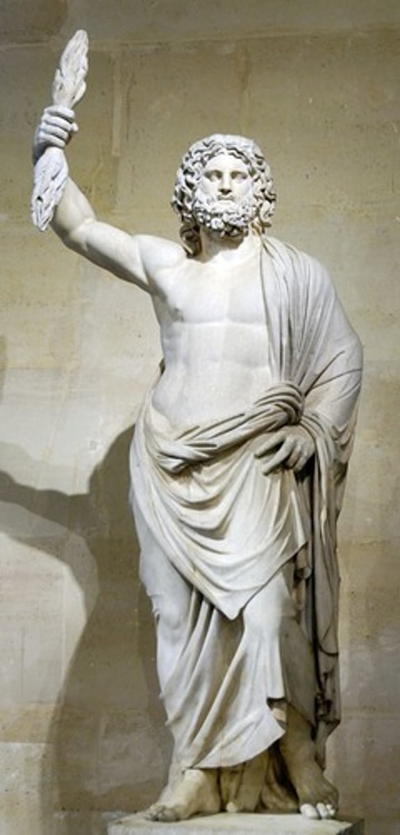 <p>God of all the Greek Gods, of the sky, of thunder and lightning</p>