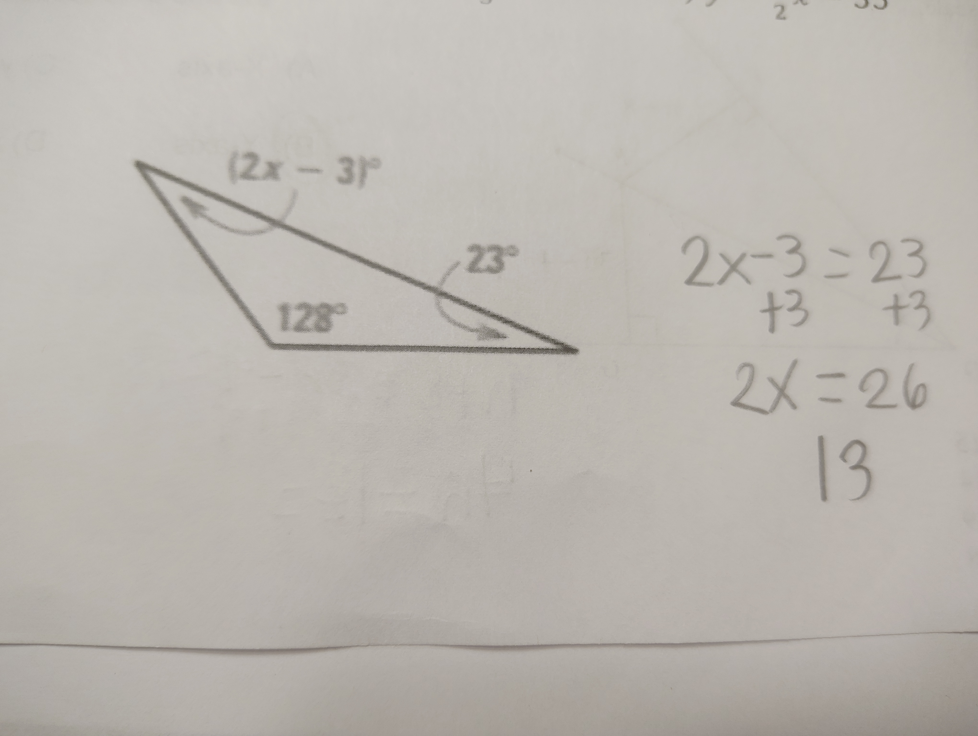<p>What's the value of x </p>