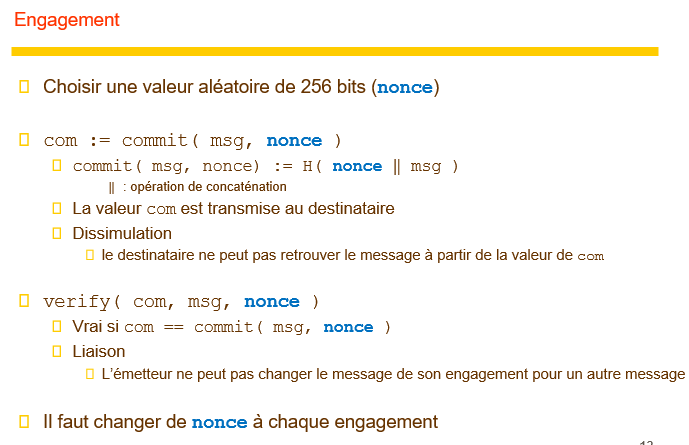 <p>Concaténer l’entrée avec une valeur tirée d’une distribution de probabilité très étendue (ex. aléatoire).</p><p><u>Ex:</u> Engagement (voir image) </p>