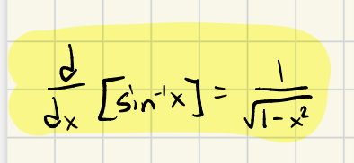 <p>1/√(1-x<sup>2</sup>)</p>