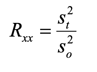 The ratio of SS Effect to SS Total

Conceptually, in the reliability case, it is the ratio of SS True to SS Observed