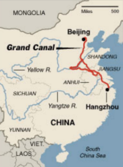 <p>● Proto-industrialization</p><p>● Artisanal Labor</p><p>● Grand Canal</p><p>Created the most populous trading area in the world</p>