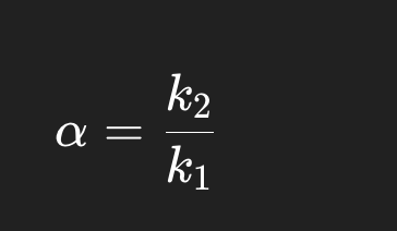 <p>k<sub>2</sub> > k<sub>1</sub> measures how well two an are diff sep</p>