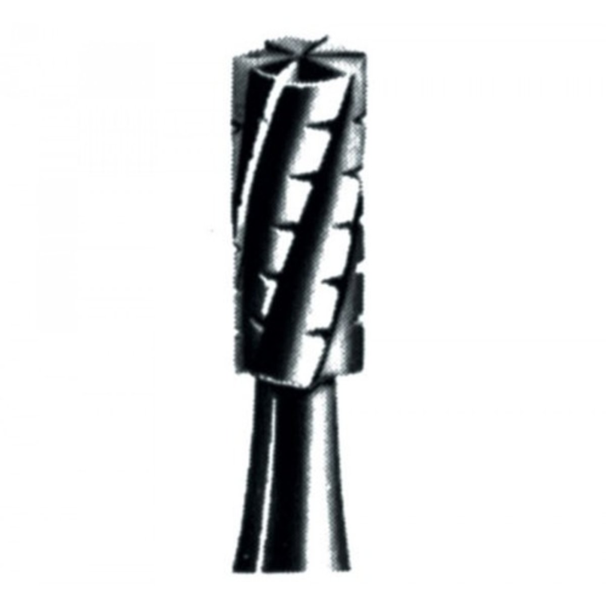 <p>557; opens prep, straight walls flat floor, forms internal walls of a cavity prep</p>