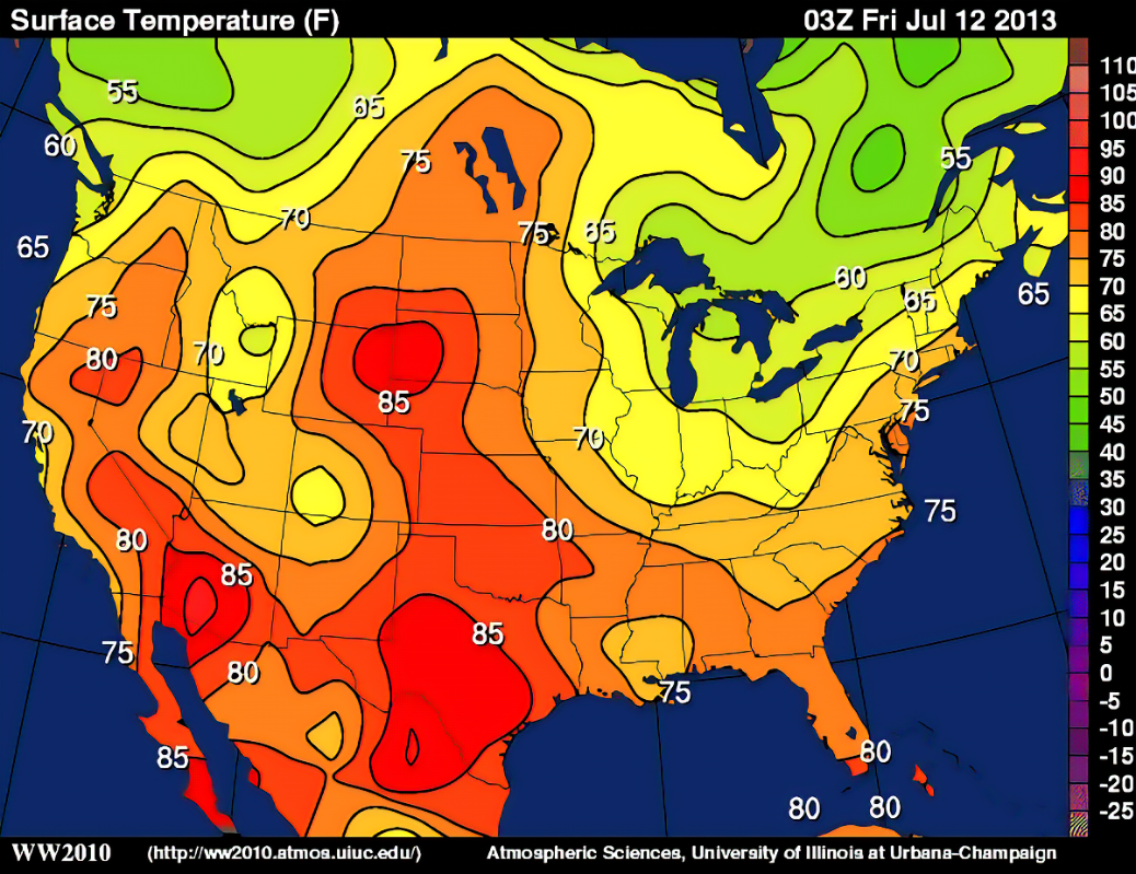 <p><span>A map that connects similar or equal amounts of data by using lines.</span></p><p><br><span>Example: A weather map on a national scale.</span></p>