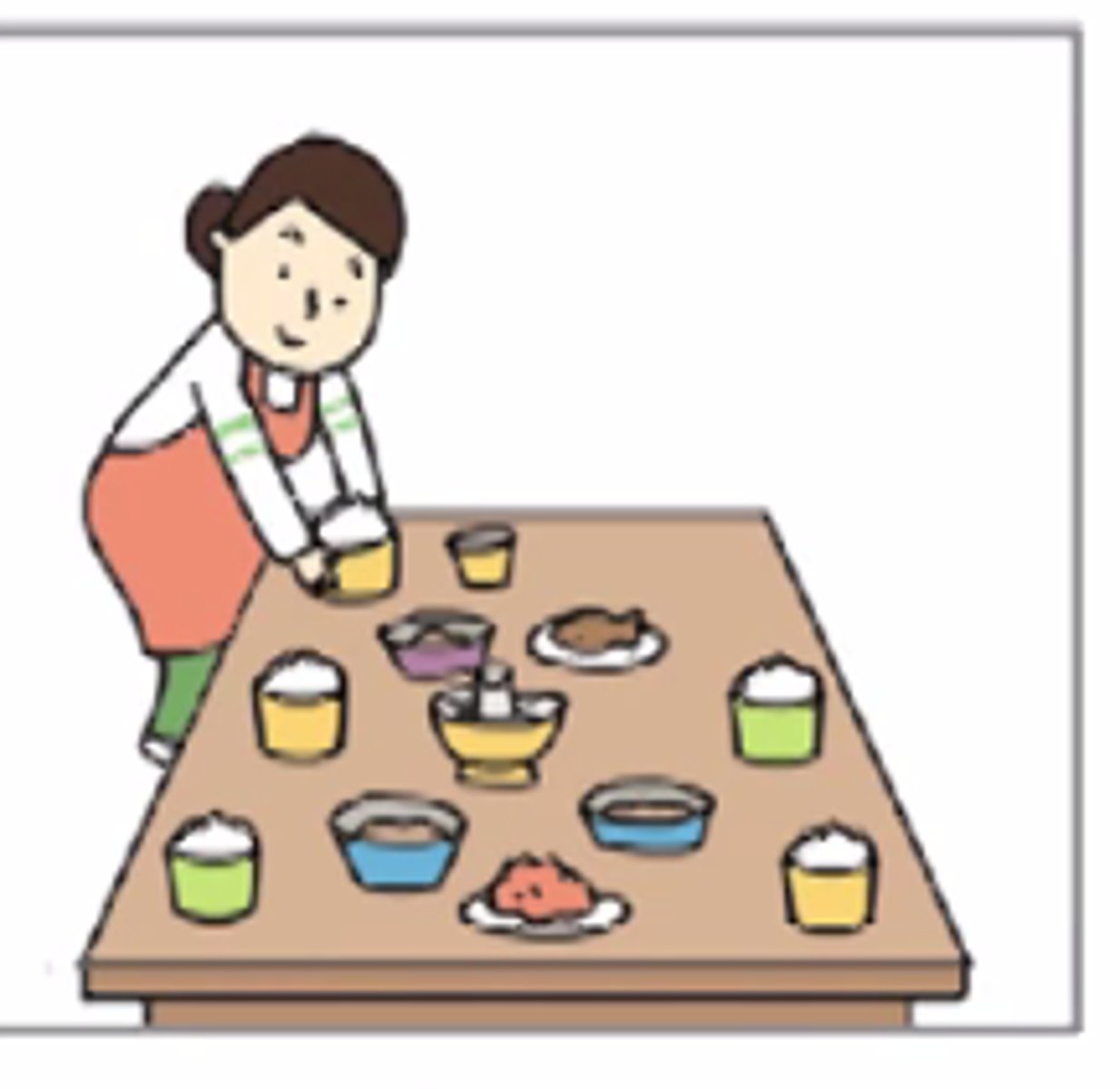 <p>meja makan tradisional</p>