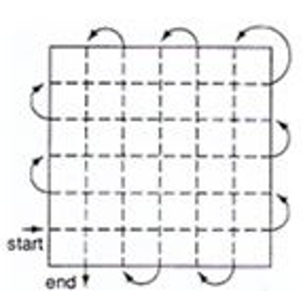 <p>Name this pattern used to search for evidence</p>