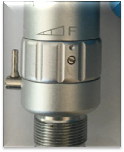 <p>The slow-speed handpiece must be set to Forward (F) and not Reverse (R).</p>