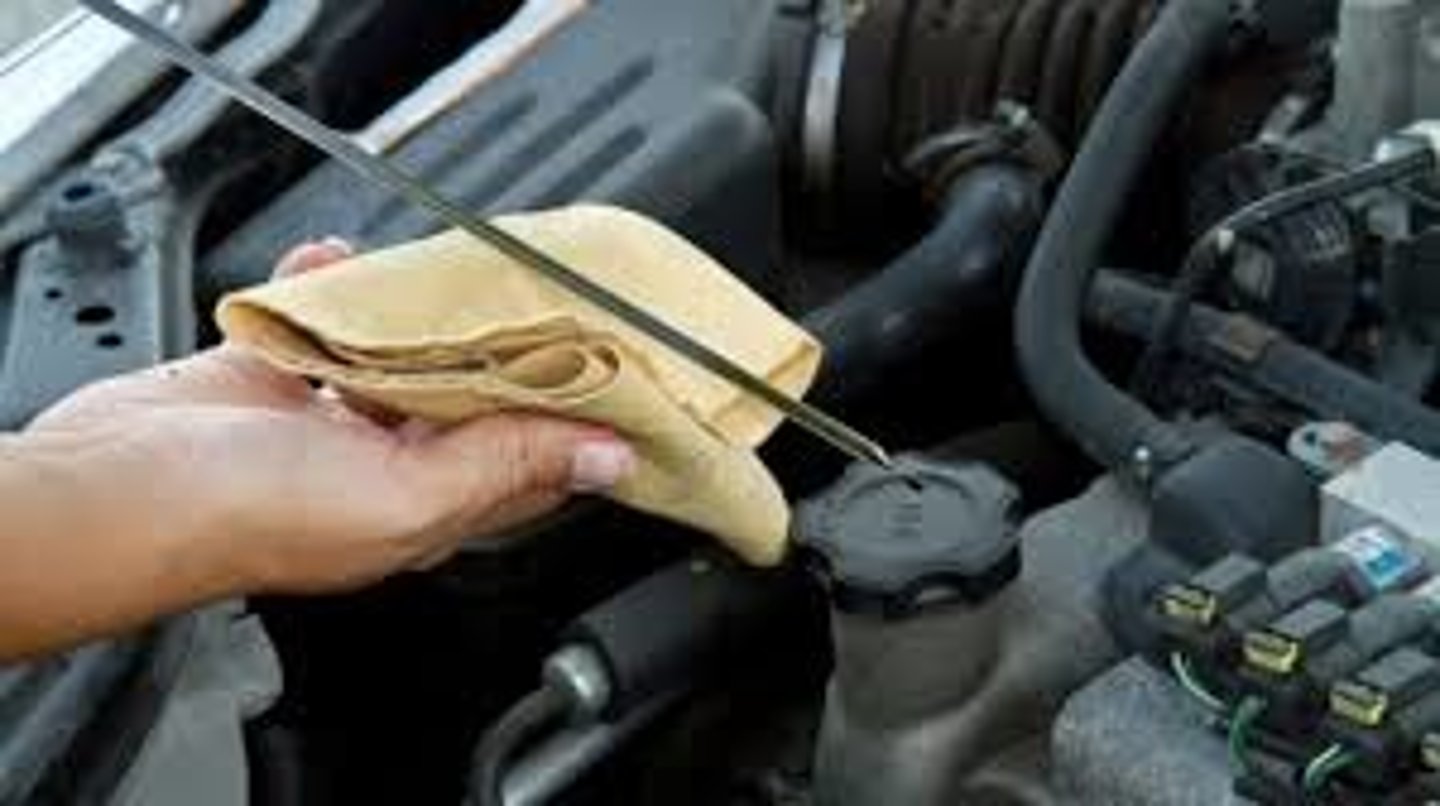 <p>to check (the oil/the air pressure)</p>