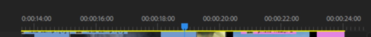 <p>This indicates the time location of the CTI (current time Indicator) along the top of the Timeline.</p>
