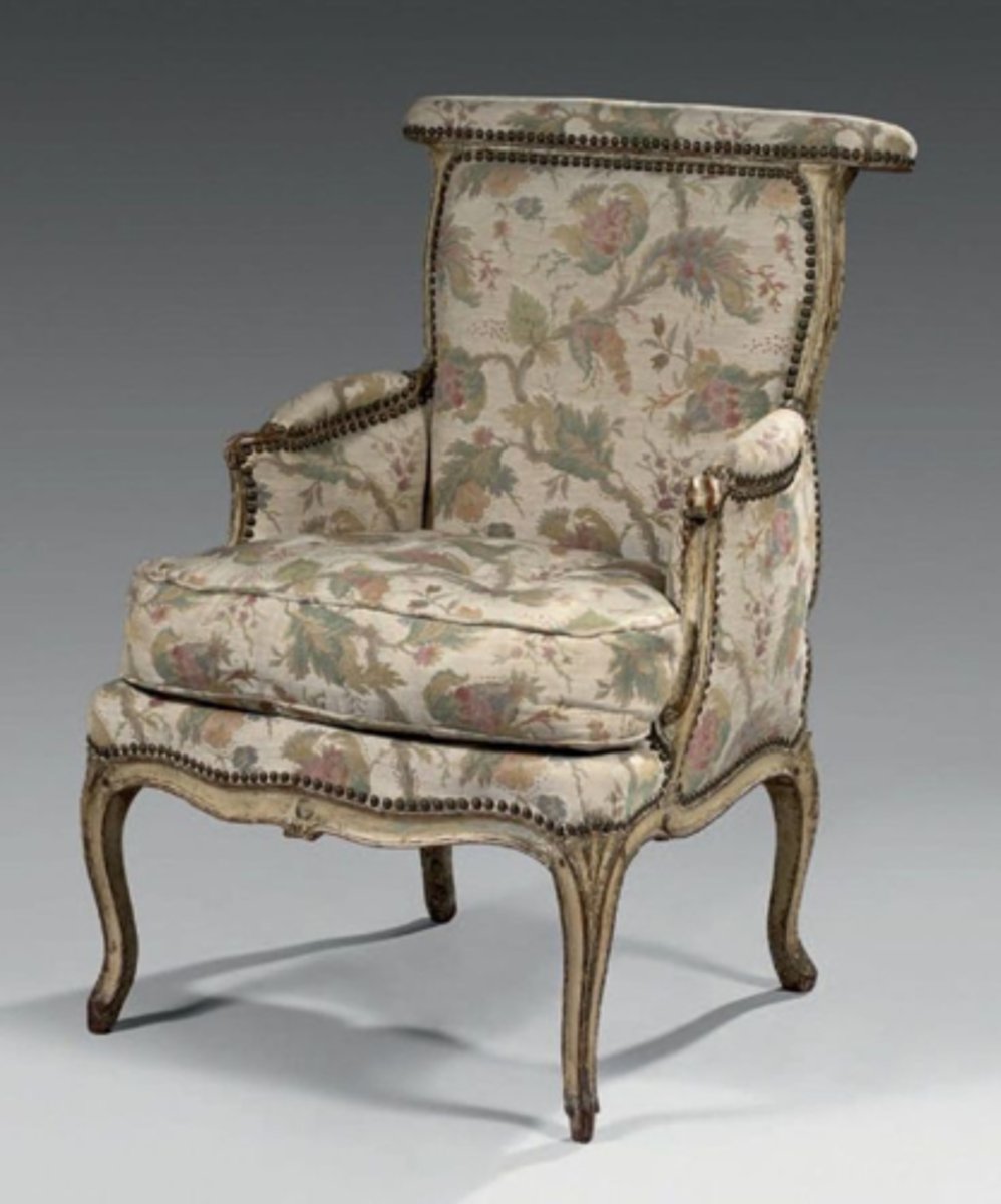 <p>French Rococo (Louis XV)</p><p>Straddle chair in which the sitter faced the chair back and rested his arms on the upholstered top rail.</p>