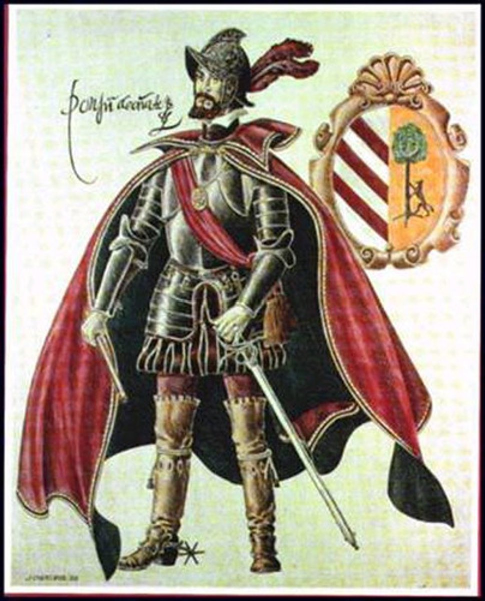<p>a conquistador from New Spain who defeated the Pueblos and helped the Spanish establish Santa Fe in 1610.</p>