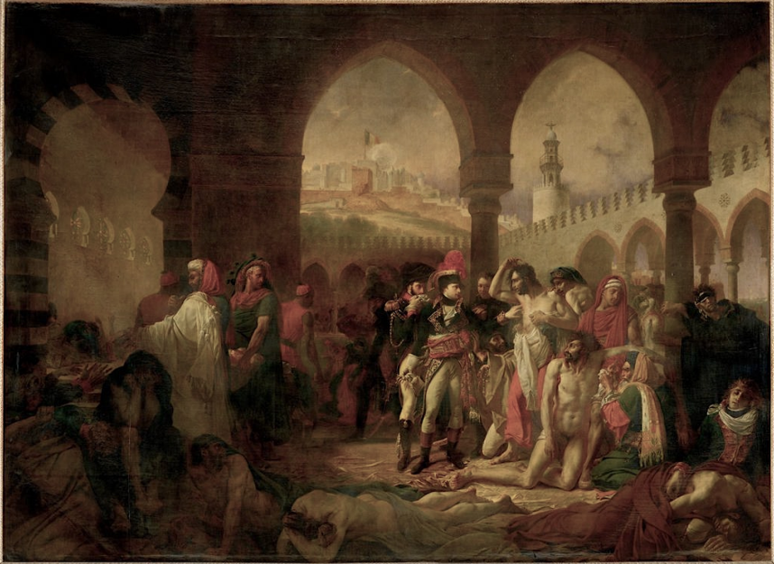 <p>Gros, Napoleon at the Pest House of Jaffa, 1804</p>