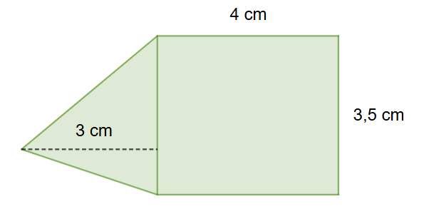 <p>Hvad er arealet af figuren samlet?</p>