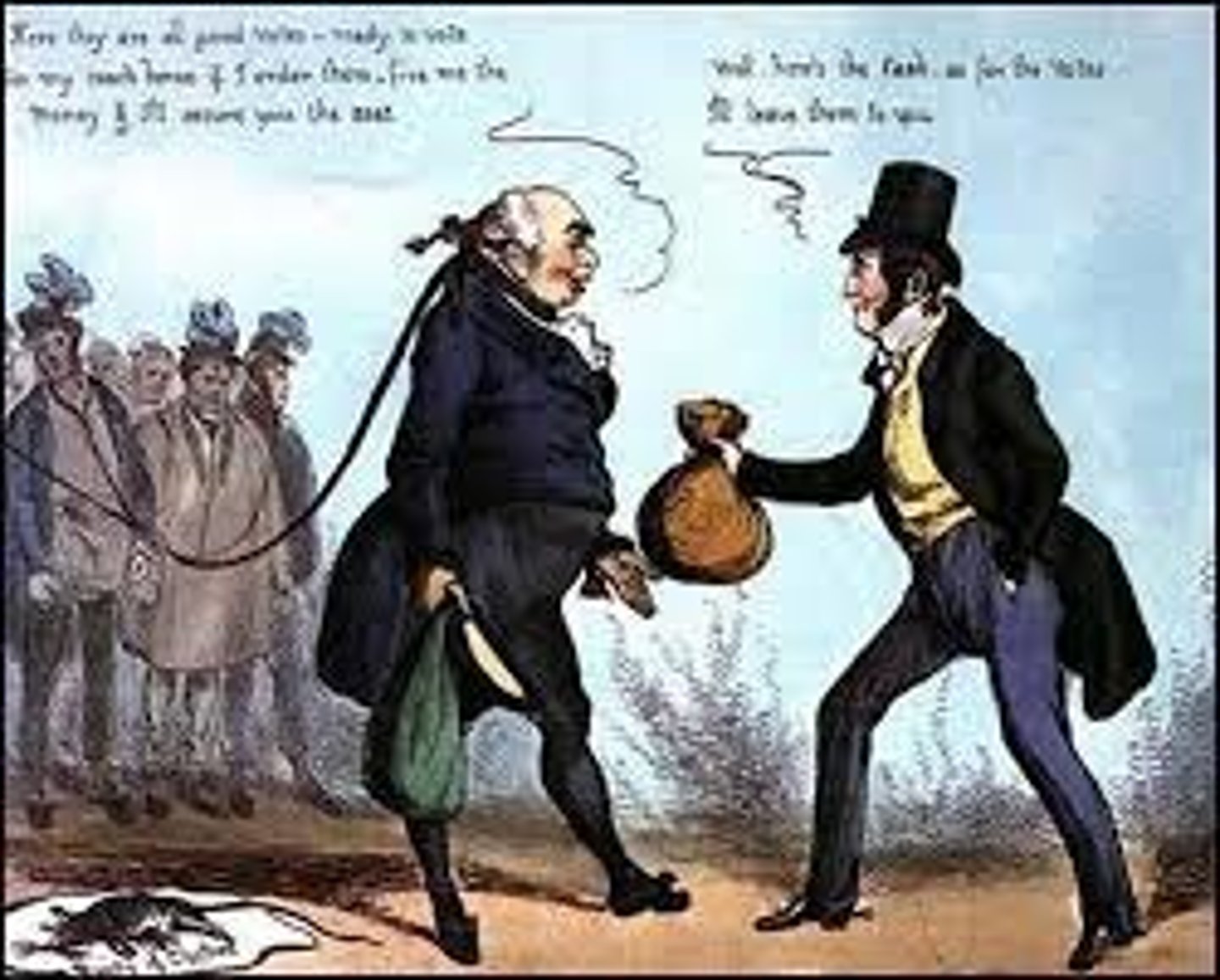 <p>A corrupt system of voting for and choosing deputies for the English House of Commons based on corruption and even open bribery at times.</p>