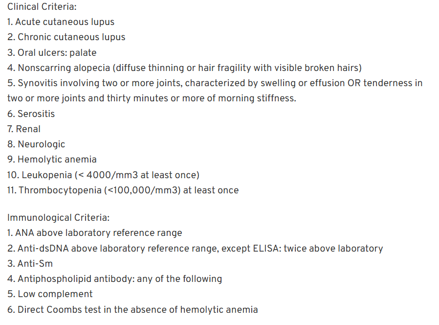 SLICC Criteria