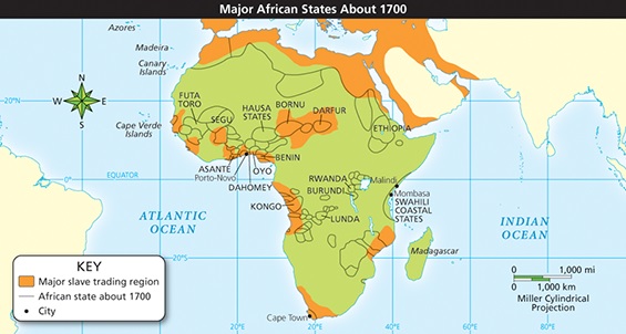 <p><span>What can be inferred about the slave trade in Africa?</span></p>