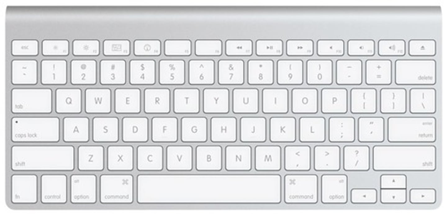 <p>Types letters, numbers, and commands into a computer</p>