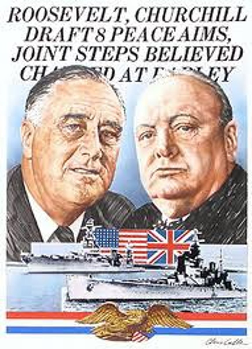 <p>Declaration of principles issued by Winston Churchill and Franklin D. Roosevelt in August 1941</p>