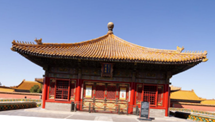 <p>one of the three main palaces in the Inner Court of the Forbidden City.</p><p>It is between the other two main palaces, the Palace of Heavenly Purity and the Palace of Earthly Tranquility. </p><p>It was established in the reign of Jiajing (1522-1566) of the Ming Dynasty (1368-1644) and was restored twice in 1655 and 1669.</p><p>In 1797, it was damaged by a fire and thus rebuilt the next year. It is a single-roof structure with a gilded bronze spherical pinnacle. </p><p>Square in shape, it is three bays wide and three bays deep, smaller than the Hall of Central Harmony which is a similar architectural style.</p><p>The name was adopted from the Book of Changes, meaning the union of heaven and earth, and peace and harmony of the whole nation in Chinese.</p>