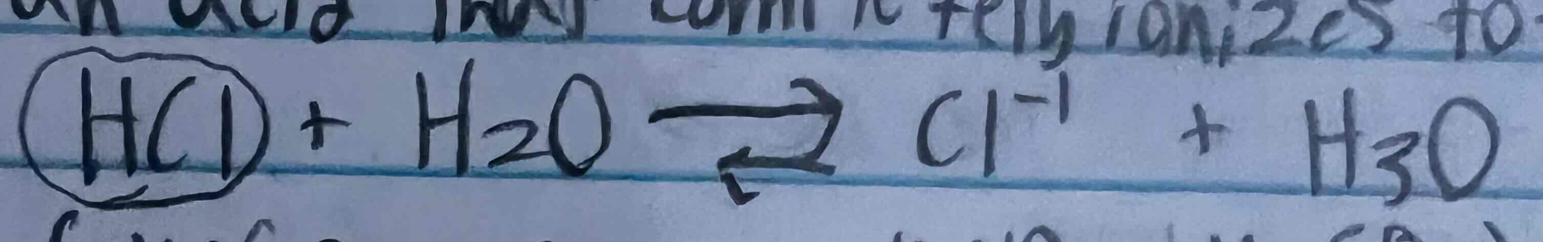 <p>An acid that completely ionizes to form many H3O+1 ions in water </p><p>Ex. HCl, HNO3, H2SO4</p>