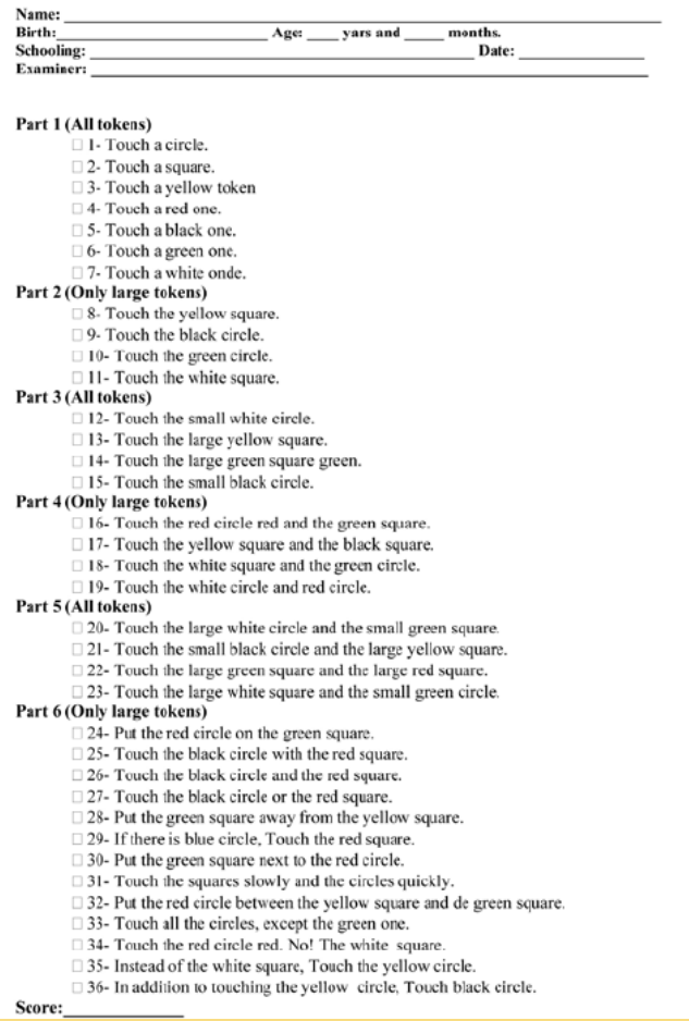 <ul><li><p>The test of choice for language, <span style="color: red"><strong>comprehension</strong></span></p></li><li><p>deficit in language comprehension could result from any lesion in any of the language zones (parietal, frontal, temporal lobes)</p></li></ul><p></p>