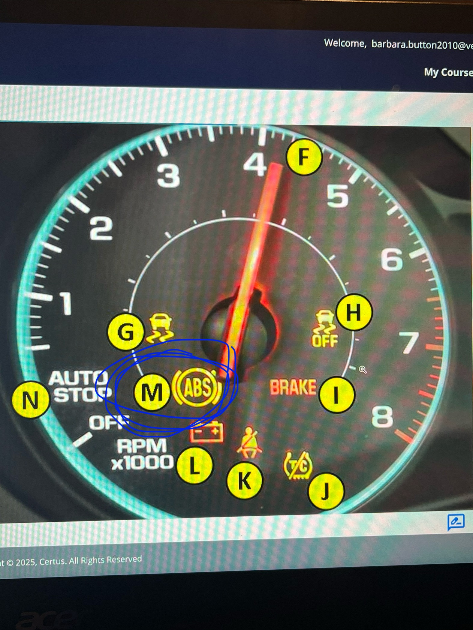 <ul><li><p>ABS helps prevent a vehicle's wheels from turning when the driver brakes very aggressively</p></li><li><p>﻿﻿This light comes on when there is a problem with the ABS</p></li></ul>