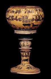 <p>Dinos or Mixing Bowl, signed by Sophilos, Archaic Period </p>