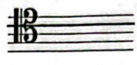 <p>When the C clef is placed on the fourth line of the staff</p>