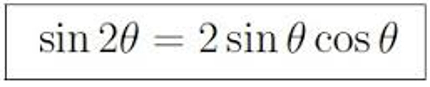 <p>Double Angle Identity</p><p>2 sin a cos a</p>
