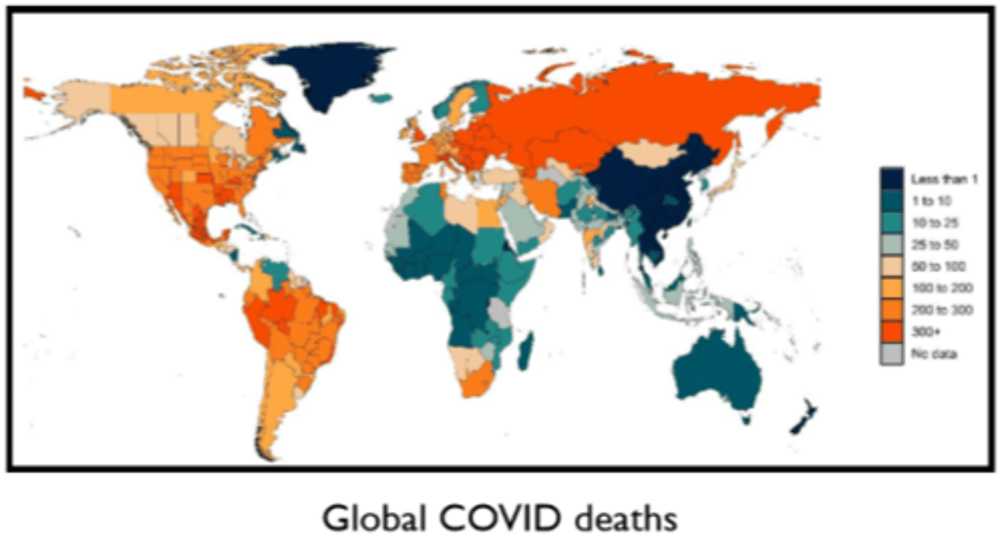 <p>epidemic affecting a wide area, such as...</p><p>HIV</p><p>flu in 2009</p><p>COVID in 2019</p>